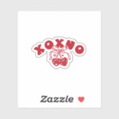 XOXNO Anti Valentine Coquette Heart Cherry Sticker (Vel)