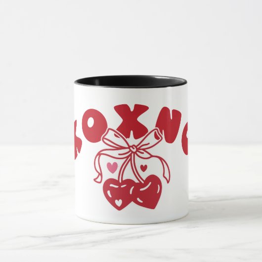 XOXNO Grappige Anti-Valentijnshart Kers Mok (Midden)