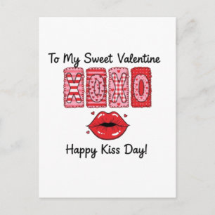 XOXO Aan Mijn Zoete Valentijn - Gelukkige Kusdag L Feestdagenkaart