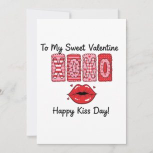 XOXO Aan Mijn Zoete Valentijn - Gelukkige Kusdag L Feestdagenkaart