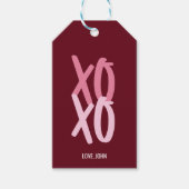XOXO Aangepaste Valentijnsdag Cadeaulabel (Voorkant)