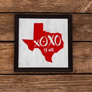 XOXO, allemaal - Rode Texas-staat vorm Poster