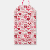 XOXO & Altijd van Mij Gepersonaliseerde Valentijn Cadeaulabel (Voorkant)