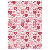 XOXO & Altijd van Mij Roze Rood Klembord (Achterkant)