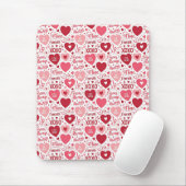 XOXO & Altijd van Mij Roze Rood Muismat (Met muis)
