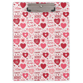 XOXO & Always Be Mine Pink Red Klembord (Voorkant)