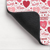 XOXO & Always Be Mine Pink Red Muismat (Hoek)