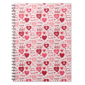 XOXO & Always Be Mine Pink Red Notitieboek (Voorkant)
