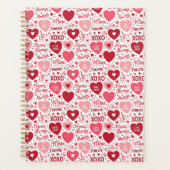 XOXO & Always Be Mine Pink Red Planner (Voorkant)