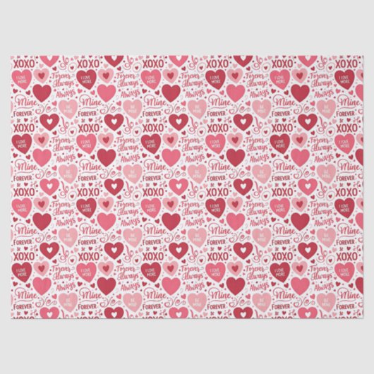 XOXO & Always Be Mine Valentijn Tissuepapier (Voorkant)
