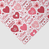XOXO & Always Be Mine Valentine  Tissuepapier (Detail)