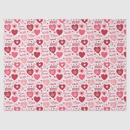XOXO & Always Be Mine Valentine  Tissuepapier (Voorkant)