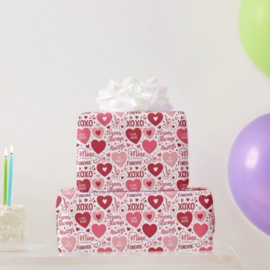 XOXO & Always Be Mine Valentine Wrapping Paper Cadeaupapier (Feestgeschenken)