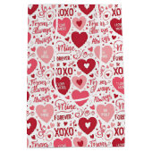 XOXO & Always Be Mine Valentine Wrapping Paper Medium Cadeauzakje (Achterkant)