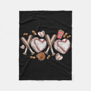 Xoxo Baseball Boys Valentijnsdag Shirten Mannen Vr Fleece Deken
