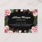 XOXO Beauty SPA Salon Elegant Floral Wrapping Visitekaartje (Achterkant)