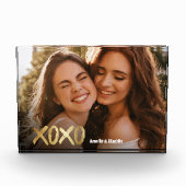 XOXO Best Friends Gold Script BFF Fotoblokken (Voorkant)