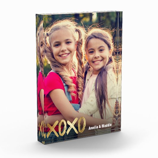 XOXO Best Friends Photo Gold Script BFF Fotoblokken (Links)