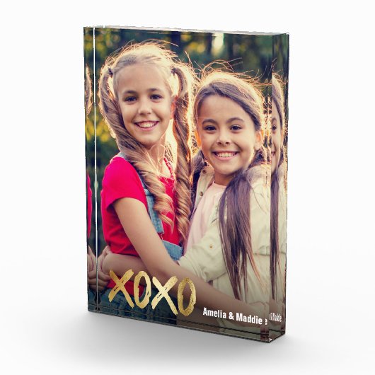 XOXO Best Friends Photo Gold Script BFF Fotoblokken (Rechts)