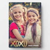 XOXO Best Friends Photo Gold Script BFF Fotoplaat (voorkant)