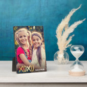 XOXO Best Friends Photo Gold Script BFF Fotoplaat (Zijkant)