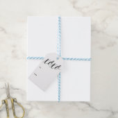 XOXO | Black Modern Calligraphy Gift Label Cadeaulabel (Met Touw)