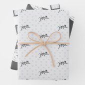 XOXO Black Valentijn 19-inch x 29-inch opvulpapier Inpakpapier Vel (In situ)