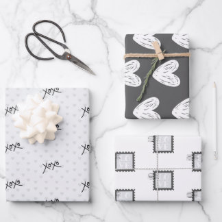 XOXO Black Valentijn 19-inch x 29-inch opvulpapier Inpakpapier Vel