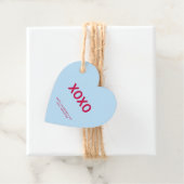 XOXO blauw hart leuk schattig Valentijnsdag custom Bedankjes Labels (In situ)