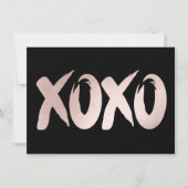 XOXO Blush Pink | Chic-Valentijnsdag penseelstreek Kaart (Voorkant)