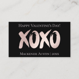 XOXO Blush Pink | Chic-Valentijnsdag penseelstreek Notitiekaartje