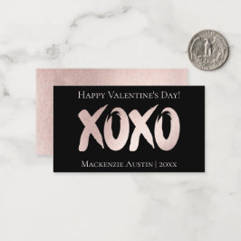 XOXO Blush Pink | Chic-Valentijnsdag penseelstreek Notitiekaartje