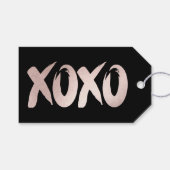 XOXO Blush Pink | Hand Letterig penseelscript Cadeaulabel (Voorkant (Horizontaal))