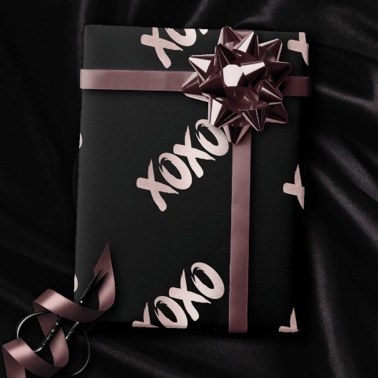 XOXO Blush Pink | Hand Letterig penseelscript Cadeaupapier
