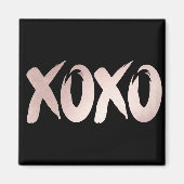 XOXO Blush Pink | Hand Letterig penseelscript Magneet (Voorkant)