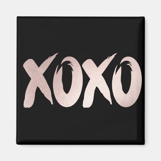 XOXO Blush Pink | Hand Letterig penseelscript Magneet (Voorkant)
