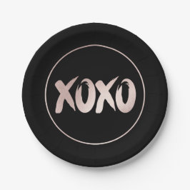 XOXO Blush Pink | Hand Letterig penseelscript Papieren Bordje
