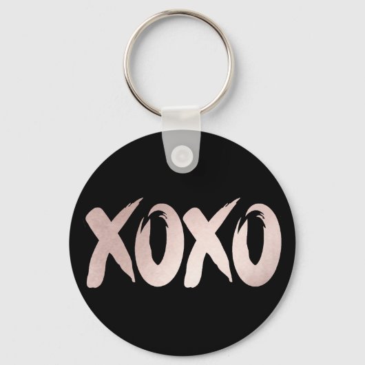 XOXO Blush Pink | Hand Letterig penseelscript Sleutelhanger (Voorkant)
