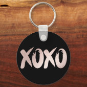 XOXO Blush Pink | Hand Letterig penseelscript Sleutelhanger (Voorkant)