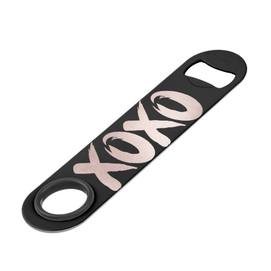 XOXO Blush Pink | Hand Letterig penseelscript Speed Flessenopener (Achterkant Gekanteld)
