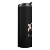 XOXO Blush Pink | Hand Letterig penseelscript Thermosbeker (Gedraaid links)