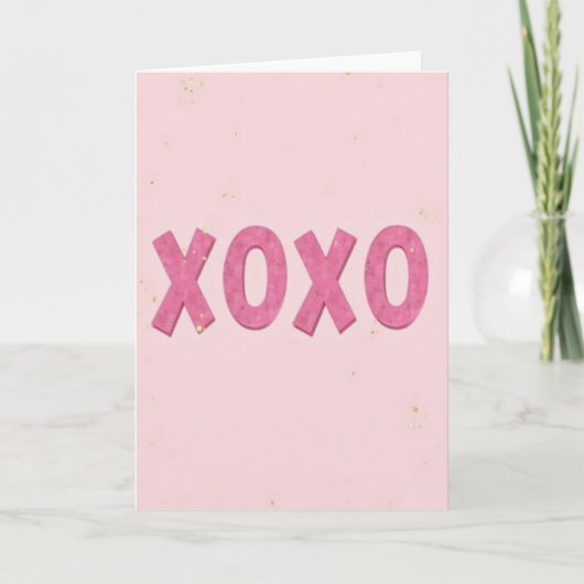 Xoxo Blush Roze Kaart (Voorkant)
