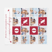 XOXO Bold Modern 4 Fotocollage Valentijnsdag Fleece Deken (Voorkant (Horizontaal))