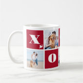 XOXO Bold Modern 5 Foto Happy Valentines Day Koffiemok (Links)