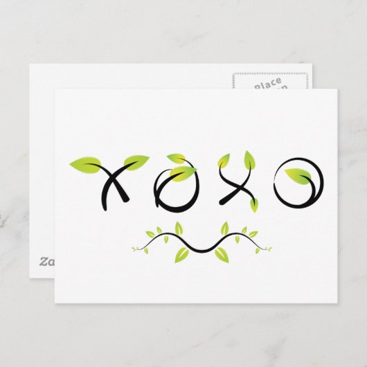 XOXO BRIEFKAART (Voorkant / Achterkant)