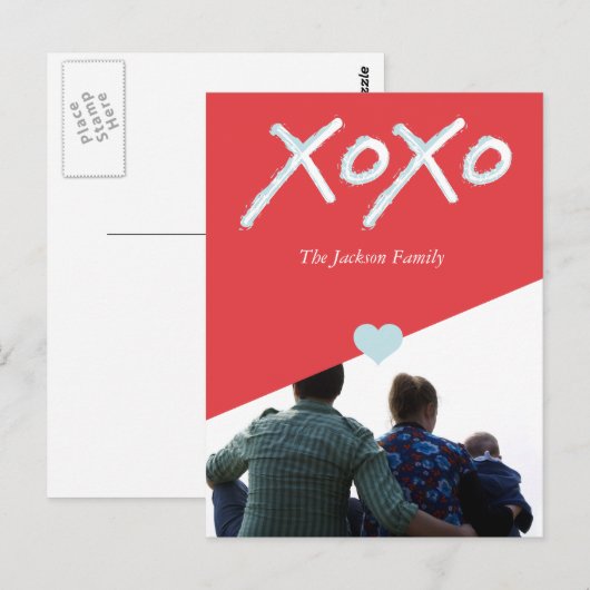 xoxo briefkaart (Voorkant / Achterkant)