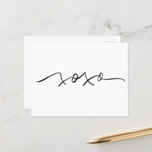 XOXO-briefkaart Briefkaart