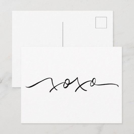 XOXO-briefkaart Briefkaart (Voorkant / Achterkant)