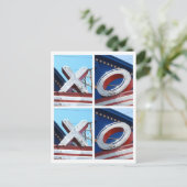 XOXO - Briefkaart met heupen en kisses (Staand voorkant)