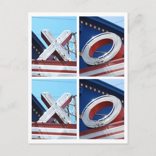 XOXO - Briefkaart met heupen en kisses (Voorkant)